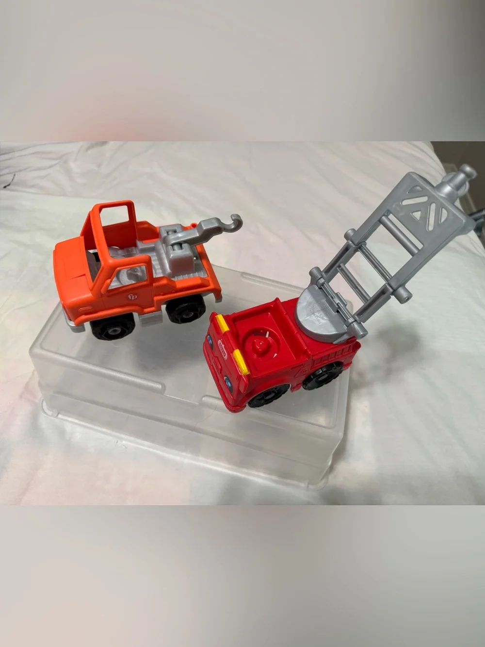 Little People Bright Red & Orange Rescue Truck Playset with Extendable Ladder